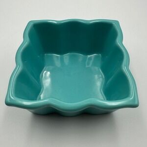 Chantal Talavera Collection Teal‎ Scalloped Square Baking 4" Dish
